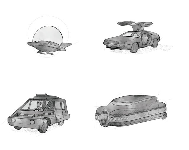 coches limpios de ciencia ficción