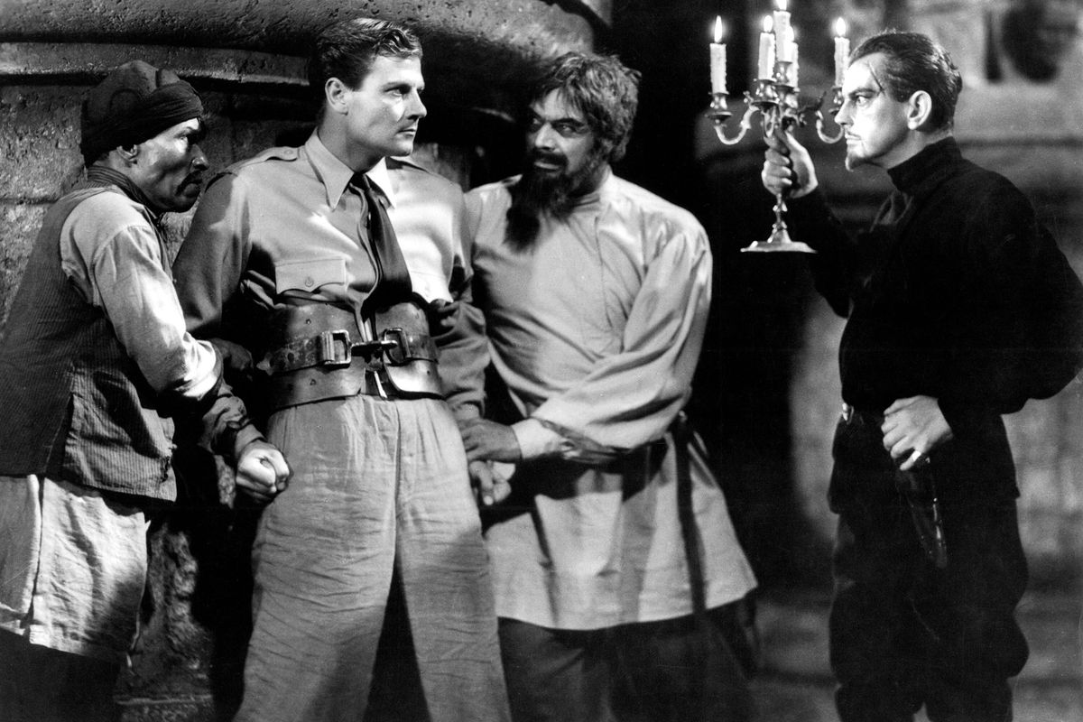 Joel McCrea y Leslie Banks en El malvado Zaroff